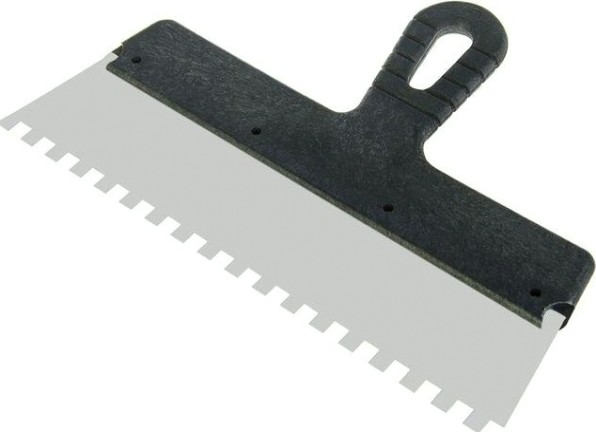 Шпатель из нержавеющей стали 888 с пластмассовой ручкой 300 мм, зуб 8 х 8 мм 3083308 [3083308]