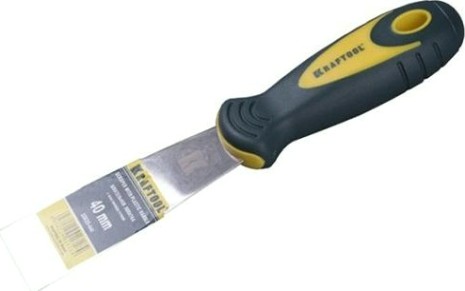 Шпатель малярный с двухкомпонентной ручкой KRAFTOOL 10035-125 125 мм, полотно из нержавеющей стали