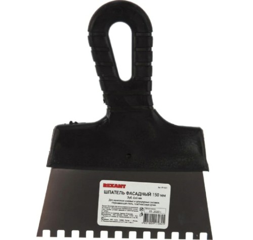 Шпатель REXANT 89-0221 фасадный 150 мм зуб 6х6 нержавеющая сталь