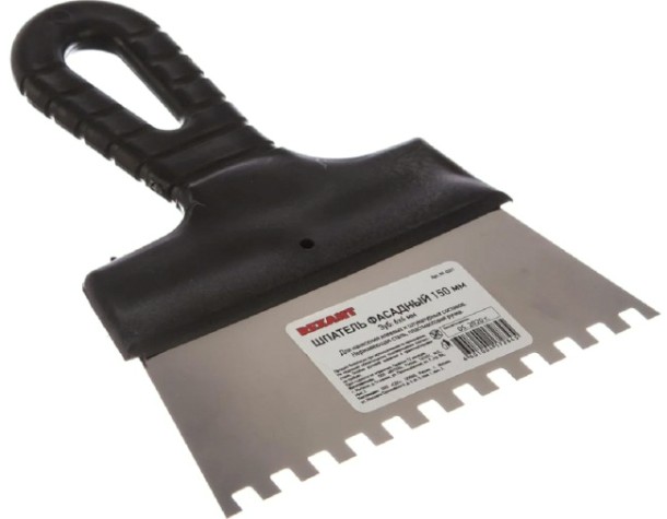 Шпатель REXANT 89-0221 фасадный 150 мм зуб 6х6 нержавеющая сталь