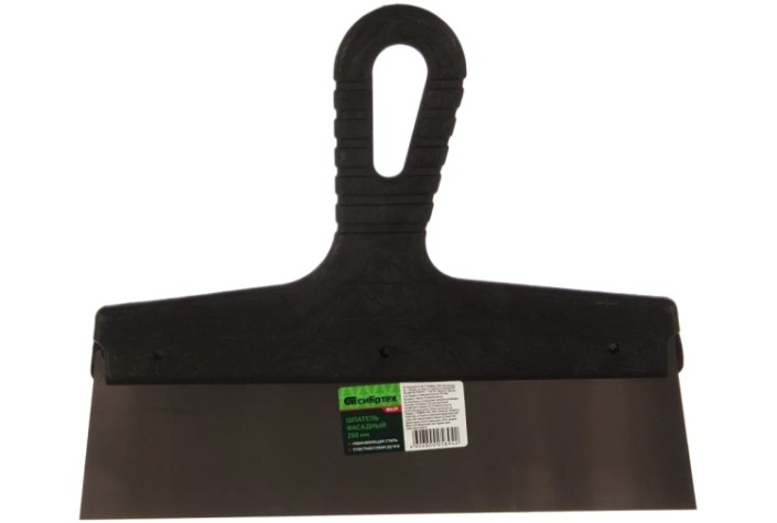 Шпатель СИБРТЕХ 350 мм фасадный из нержавеющей стали, пластмассовая ручка [85446]