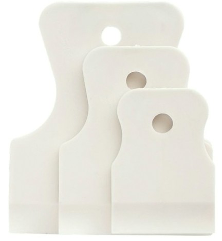 Шпатель СИБРТЕХ 40-60-80 мм набор белая резина, 3 шт. [85803]