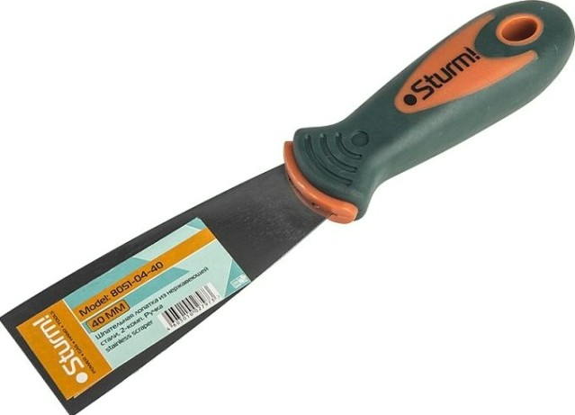 Шпатель Sturm 8051-04-40 из нержавеющей стали 40мм, 2-х компонентная рукоят