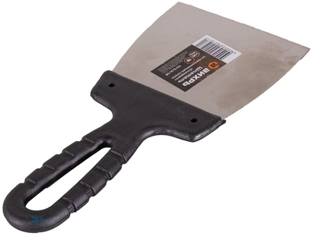 Шпатель ВИХРЬ 100мм нерж.cталь пластиковая рукоятка [73/3/2/18]