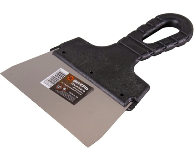 Шпатель ВИХРЬ 150мм нерж.cталь пластиковая рукоятка [73/3/2/19]