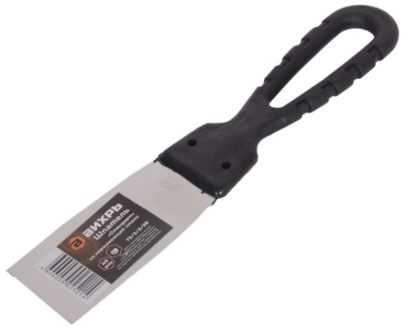 Шпатель ВИХРЬ 40мм нерж.cталь пластиковая рукоятка [73/3/2/28]