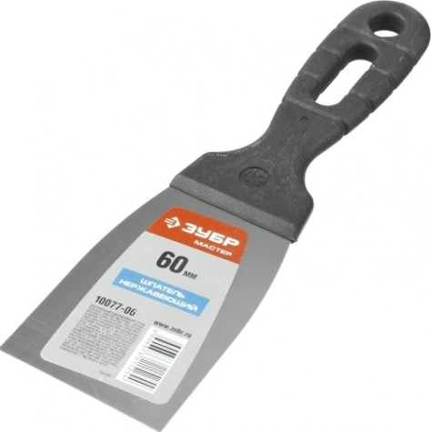 Шпатель ЗУБР "МАСТЕР" 60 мм, полотно из нержавеющей стали [10077-06]