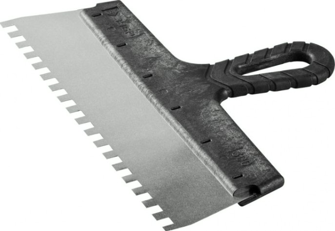 Шпатель ЗУБР МАСТЕР фасадный, нержавеющее полотно, 300мм, зуб 8х8мм [10078-30-08]