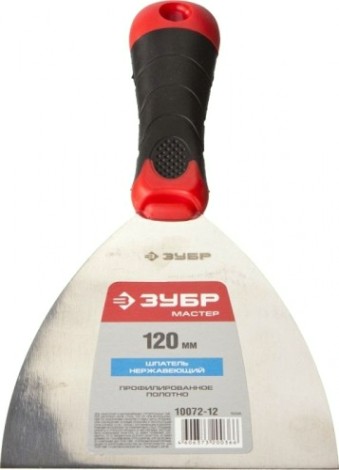 Шпатель ЗУБР МАСТЕР профилированное нержавеющее полотно, 2к ручка, 120 [10072-12]