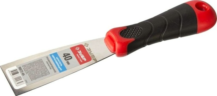 Шпатель ЗУБР МАСТЕР профилированное нержавеющее полотно, 2к ручка, 40м [10072-04]