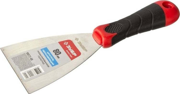 Шпатель ЗУБР МАСТЕР профилированное нержавеющее полотно, 2к ручка, 80м [10072-08]