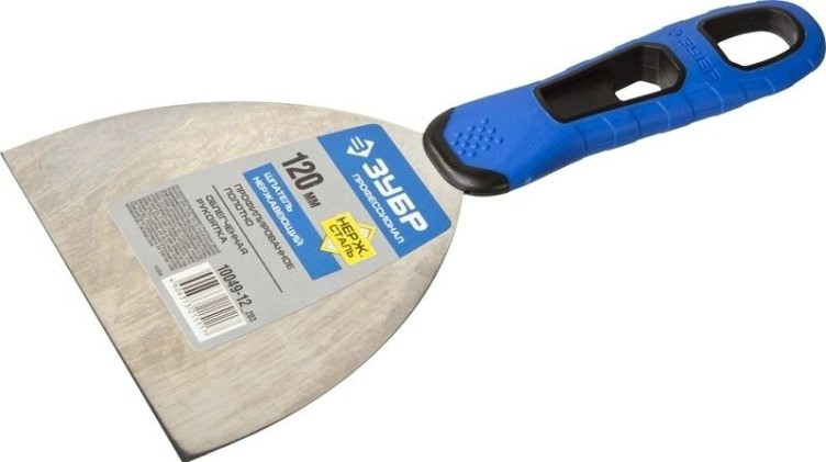 Шпатель ЗУБР ПРОФЕССИОНАЛ профилированное нержавеющее полотно, 2к ручка, 120 [10049-12_z03]