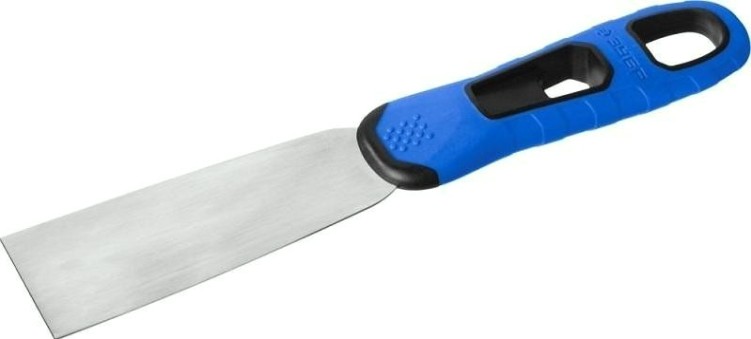 Шпатель ЗУБР ПРОФЕССИОНАЛ профилированное нержавеющее полотно, 2к ручка, 40м [10049-04_z03]