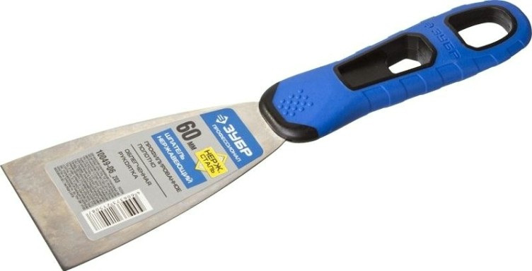 Шпатель ЗУБР ПРОФЕССИОНАЛ профилированное нержавеющее полотно, 2к ручка, 60м [10049-06_z03]