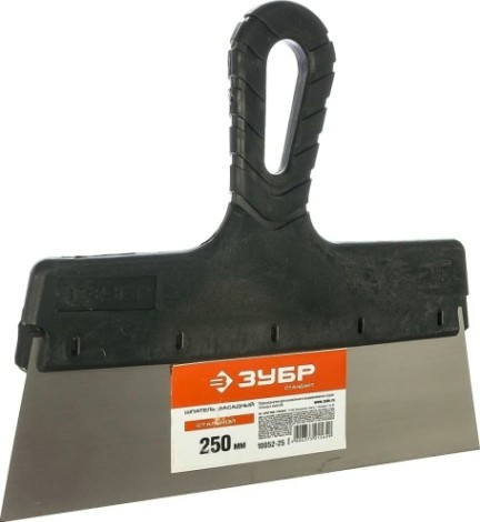 Шпатель ЗУБР СТАНДАРТ фасадный, стальное полотно, 250мм [10052-25]