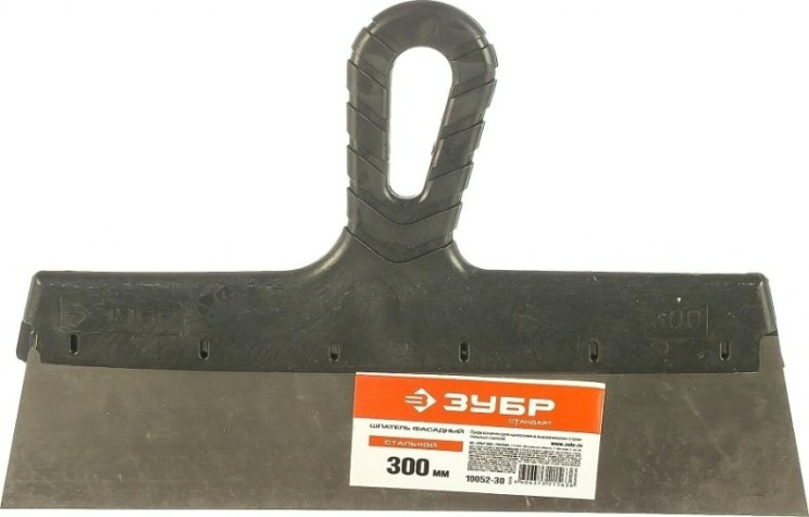 Шпатель ЗУБР СТАНДАРТ фасадный, стальное полотно, 300мм [10052-30]