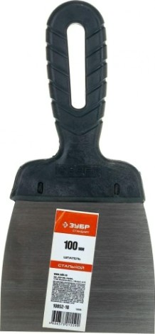 Шпатель ЗУБР СТАНДАРТ стальное полотно, 100мм [10052-10]