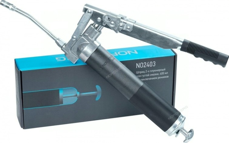Шприц NORDBERG NO2403 2-х плунжерный для густой смазки, с переключением [ЦБ-00009420]