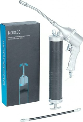 Шприц плунжерный пневматический NORDBERG NO3400 для густой смазки, 400мл [NO3400]