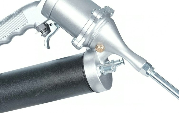 Шприц плунжерный пневматический NORDBERG NO3401 для густой смазки, 400мл, с поворотом рукоятки [ЦБ-00017340]