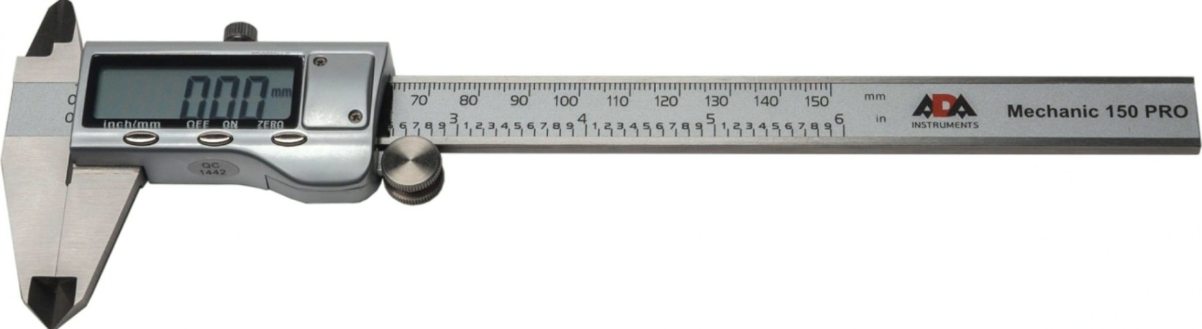 Штангенциркуль электронный ADA Mechanic 150 PRO с калибровкой [А00380_К]