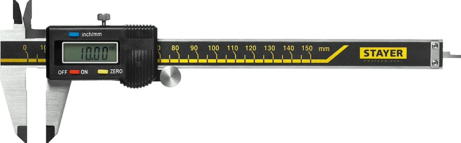 Штангенциркуль электронный STAYER PROFESSIONAL-150 Э нерж сталь, 150мм [34410-150]