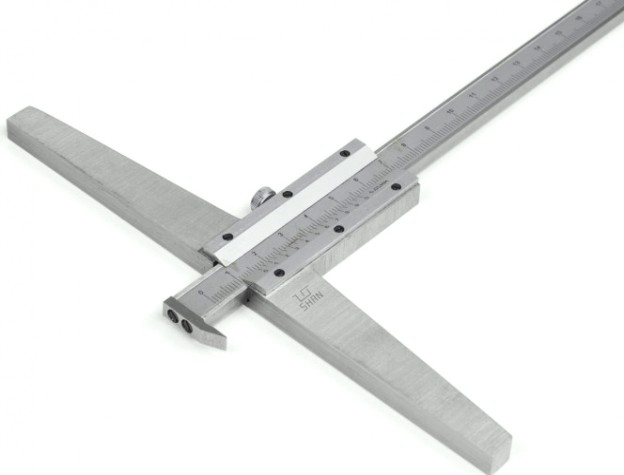 Штангенглубиномер с толщиномером (зацепом) SHAN ШГ 630 мм [351285]