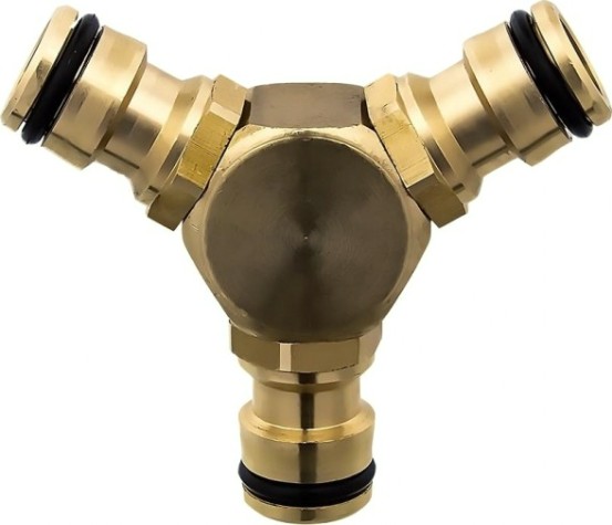 Штуцер QUATTRO ELEMENTI 246-326 соединитель брс папа-тройник, латунь Штуцер QUATTRO ELEMENTI 246-326 соединитель брс папа-тройник, латунь