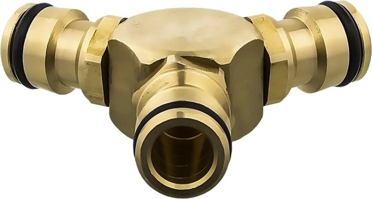 Штуцер QUATTRO ELEMENTI 246-326 соединитель брс папа-тройник, латунь