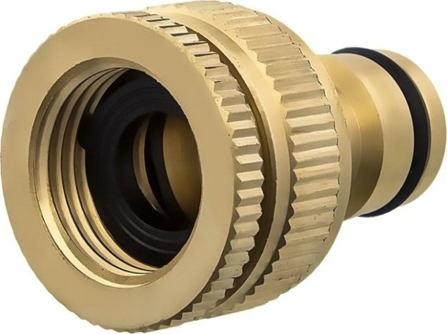 Штуцер QUATTRO ELEMENTI внутр. резьба 1/2" и 3/4"-брс папа, латунь [246-357]