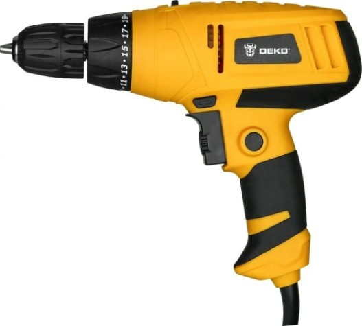 Шуруповерт сетевой DEKO DKD450 набор бит 6 шт. [063-4281]