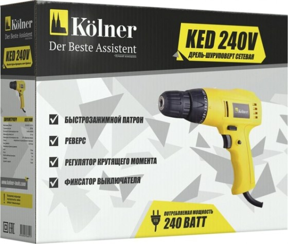 Шуруповерт сетевой Kolner KED 240V [кн240вед]