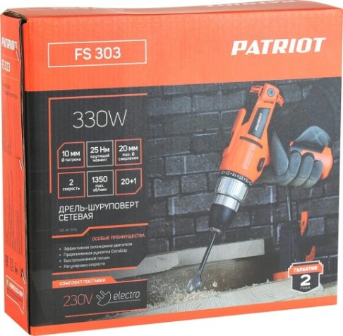 Шуруповерт сетевой PATRIOT FS 303 [120301303]