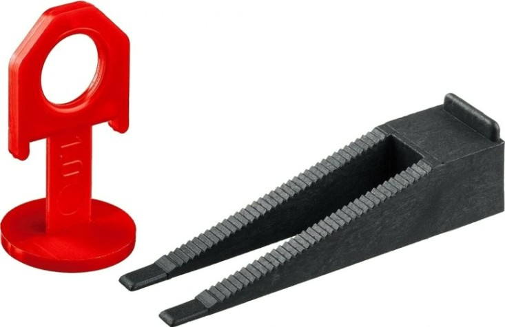 Система выравнивания плитки ЗУБР СВП комплект 250+250шт. (1,0 мм зажим + клин) [33851-H250]