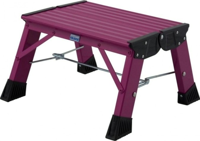 Складная подставка KRAUSE MONTO TREPPY PLUSLINE 1 ступень, розовая [130358]