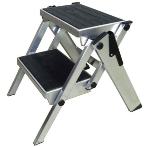 Складной трап KRAUSE 2 ступени, без дуги безопасности, резин ступ. [810229]