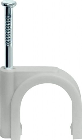 Скоба крепежная IEK круглая 10мм пластик. (уп. 100шт) [USK11-10-100]