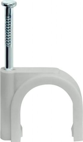 Скоба крепежная IEK круглая 6мм пластик. (уп. 100шт) [USK11-06-100]