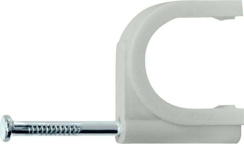 Скоба крепежная IEK круглая 7мм пластик. (уп. 100шт) [USK11-07-100]