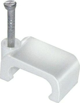 Скоба крепежная IEK плоская 9мм пластик. (уп. 100шт) [USK21-09-100]