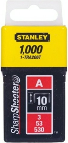Скоба STANLEY 1-TRA206T для степлера "light duty" тип “a” (5/53/530) 10мм/ Скоба STANLEY 1-TRA206T для степлера "light duty" тип “a” (5/53/530) 10мм/