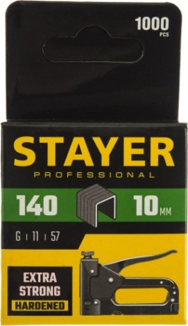 Скоба STAYER MASTER 10 мм для степлера плоские тип 140, 1000 шт [31610-10]