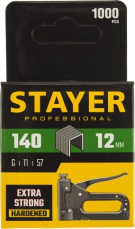 Скоба STAYER MASTER 12 мм для степлера плоские тип 140, 1000 шт [31610-12]