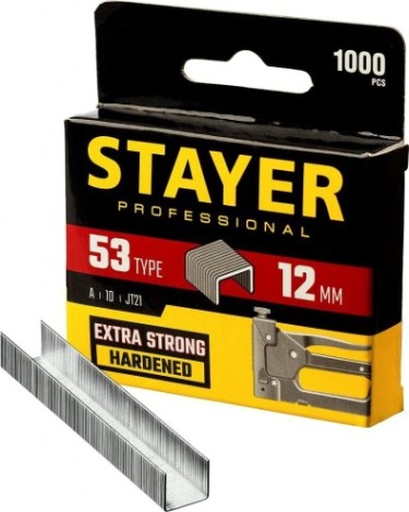 Скоба STAYER MASTER 12 мм для степлера тонкие тип 53, 1000 шт [3159-12_z02]
