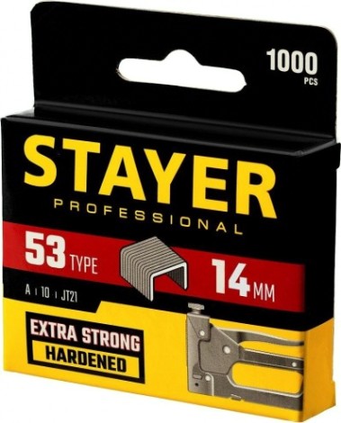 Скоба STAYER MASTER 14 мм для степлера тонкие тип 53, 1000 шт [3159-14_z02]