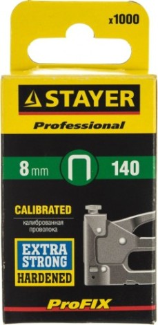 Скоба STAYER MASTER 8 мм для степлера плоские тип 140, 1000 шт [31610-08]