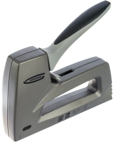 Скобозабиватель ручной GROSS 6-14 мм степлер мебельный (aluminium 140), алюм. корпус, р [41007]