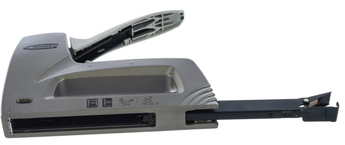 Скобозабиватель ручной GROSS 6-14 мм степлер мебельный (aluminium 140), алюм. корпус, р [41007]