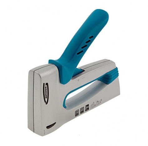 Скобозабиватель ручной GROSS 6-16мм степлер мебельный, алюминиевый корпус,регулировка [41002]
