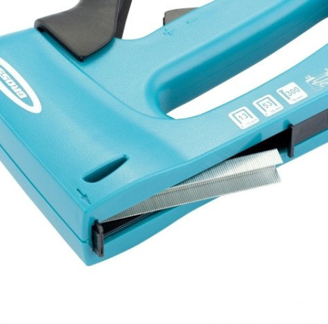 Скобозабиватель ручной GROSS 6-16мм степлер мебельный, пластиковый корпус,регулировка [41003]